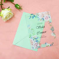 Textes personnalisés acrylique transparent mariage carte d'invitation unique carte de vacances