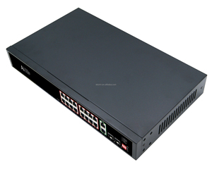 OEM 16 cổng Gigabit PoE chuyển đổi Extender 250m CCTV mạng Ethernet VLAN PoE chuyển đổi 48V 10/100M + 2 cổng GE Combo - Product Image 3