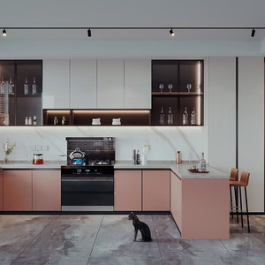 ชุดตู้ครัวร้านอาหารแบบกำหนดเองตู้ครัวอพาร์ทเมนต์ตู้ครัวทันสมัย - Product Image 6