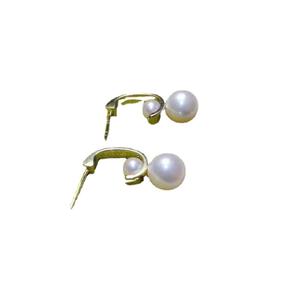 WENCHI Argent 925 Accessoires de perles DIY Support creux Boucles d'oreilles à double perle avec perles de 6-9 mm Modèle 11352 Chine - Product Image 5