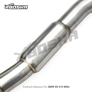 Sistema de Escape Catback Personalizado con Válvula para X5 F15 M50i 4.4TT 2014-2018, Boska Racing, Alto Flujo, Acero Inoxidable, Silenciador - Product Image 5