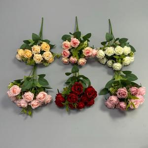 Rosas Artificiales de Seda al por Mayor para Decoración de Bodas, Flores de Osmanto Artificiales con Tacto Real - Product Image 1