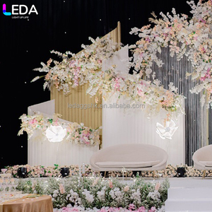 LEDA Modern Custom Wedding Backdrop White Structure Event Background Panel for Wedding Activities - Product Image 4