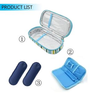Insulin Cooler Travel Case Diabetic Medication Organizer Medical Cooler Bag with 2 Ice Pack Waterproof and Insulation Liner - Product Image 2