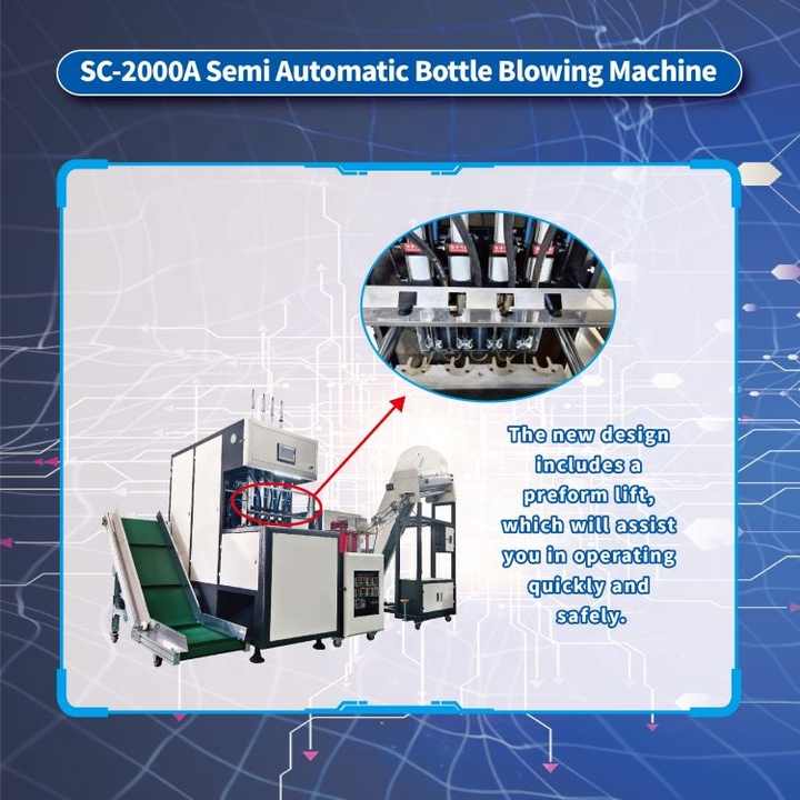 Preform Loading Automatic 4 Cavity PET Bottle Blowing Machine
