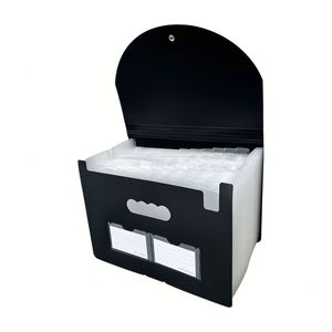 X515 Fancy Accordion File Folders 13 24 Pockets Letter Size A4 Pp Plastic Black Accordion File Organizer Custom Logo Accepted Co - Product Image 4
