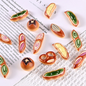 ขอ<span class=keywords><strong>ง</strong></span>เล่นอาหารจำลองขนาดเล็<span class=keywords><strong>ก</strong></span>: แป้งขนมปังบาแกตต์อัลคาไลน์ อุปกรณ์เสริม DIY สำหรับทำเค้ก ตกแต่งโต๊ะบ้านตุ๊กตา - Product Image 1