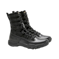 Bottes tactiques en cuir Yakeda pour hommes et femmes, chaussures d'entraînement montantes pour le désert, noires et vertes, pour la sécurité