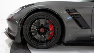 Pour Corvette C7 2014-2019, 2 pièces, garnitures de passage de roue avant, aspect carbone noir brillant - Product Image 5