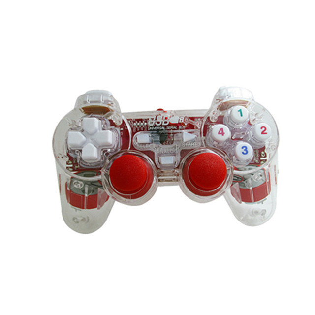 Luminous Wired Game Controller USB Gamepad Joystick Gamepad for PC Laptop Computer Win7/8/10 XP Windows PC P2 Design