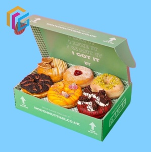 Cajas <span class=keywords><strong>de</strong></span> Papel para Donuts con Impresión Personalizada <span class=keywords><strong>al</strong></span> por <span class=keywords><strong>Mayor</strong></span>, Resistentes <span class=keywords><strong>al</strong></span> Agua, con Relieve <span class=keywords><strong>de</strong></span> Alta Gama, Embalaje <span class=keywords><strong>de</strong></span> Grado Alimenticio para Panadería, para Donuts y Pastelería - Product Image 5