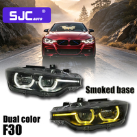 SJC Auto Zubehör für BMW 3er F30 F31 F35 14-18 V2 Zweifarbige Gelb/Weiße Getönte Version Scheinwerfer Plug-and-Play