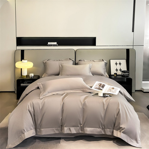 Cao cấp 600tc Ai Cập bông Duvet cover pillowcases tùy chỉnh trên có kích thước túi sâu được trang bị tấm cal/siêu Vua bedding Set - Product Image 2