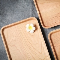 Plateau de service rectangulaire en bois moderne, personnalisable, écologique, pour restaurant, fête, usage domestique, vente en gros