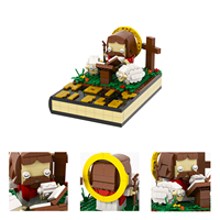 MOC7771 Jésus le Pasteur 511 pièces Têtes carrées Blocs de construction éducatifs en plastique à assembler DIY Jouets cadeaux pour enfants