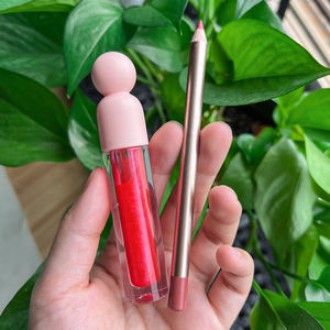 リキッドリップスティックキット2 in 1卸売自社ブランドビーガンメイク防水カスタムリップスティックリップライナーリップグロスリップコンボセット - Product Image 4