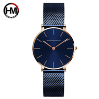 Hannah Martin-montre étanche à mouvement Quartz, 36mm pour femme, nouvelle montre japonaise, maille d'acier inoxydable, Rose or, livraison à domicile