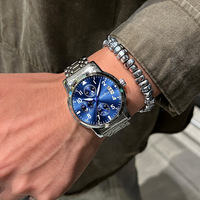 Jam Tangan Pria Bisnis Trendi Sederhana Fashion Kasual Paduan Logam Serbaguna untuk Aktivitas Sehari-hari, Hadiah, Quartz 39mm Jarum Penunjuk, Impor