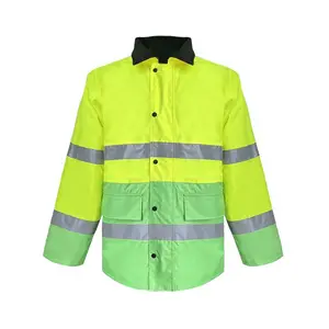 HCSP contrasto colore Fluo giallo verde inverno caldo giacca di sicurezza riflettente