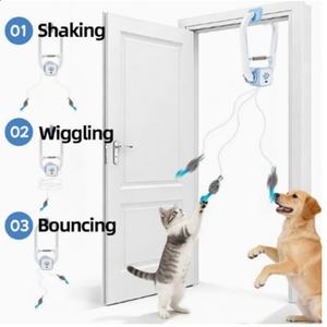 Juguete Automático para Gatos en Oferta, Tipo Montado en Puerta, Puerto de Carga Tipo C con Función Inteligente de Encendido/Apagado - Product Image 1