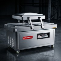 Machine d'emballage sous vide à double chambre KUNBA DZ-400/2SB, professionnelle, commerciale, CE, pour aliments, viande et légumes