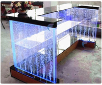 Comptoir de bar moderne en acrylique en forme de L avec éclairage LED RGB multifonctionnel pour hôtel, salon et usage commercial