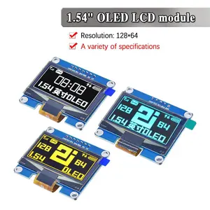 1.54 inch OLED Module 1.54" 12864 Screen LCD LED Display Module 128*64 SSD1309 SPI/IIC I2C Interface 4Pin 7Pin