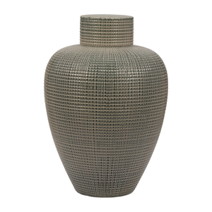 Vaso Decorativo in Ceramica Stile Ginger Jar con Coperchio, Moderno Vaso per Fiori per Soggiorno, Camera da Letto, Ufficio, Decorazione da Tavolo - Product Image 1