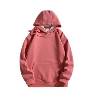 420gsm Heavyweight lông cừu cặp vợ chồng cổ điển dài tay áo màu rắn Áo Thun Unisex trùm đầu Hoodies & áo - Product Image 5