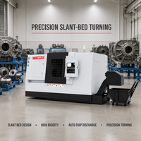 Tour CNC à banc incliné robuste WELLON, haute précision, haute productivité, centre de tournage automatique des métaux TCK63150