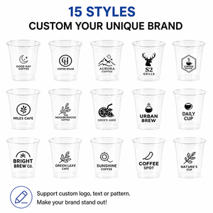 Vaso Reutilizable Rectangular <span class=keywords><strong>de</strong></span> Plástico PET Transparente para Llevar, <span class=keywords><strong>de</strong></span> 16 oz, con Asa y Tapa, Personalizado en PLA PET - Product Image 5