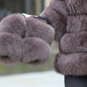 <span class=keywords><strong>Fantastique</strong></span> Manteau en fourrure de <span class=keywords><strong>renard</strong></span> court et doux détachable en gros, veste en fourrure, fourrure longue grise personnalisée 6 en 1 - Product Image 6