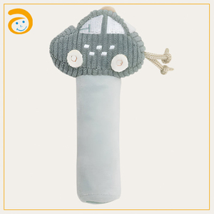 Jouet hochet en peluche douce en forme de voiture et d'ours, facile à saisir, jouet de développement pour les tout-petits - Product Image 1