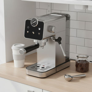 <span class=keywords><strong>Cafetera</strong></span> Espresso de Acero Inoxidable de 1350 W con Pre-Infusión, Tanque de Agua Extraíble de 1.1 L para Uso Doméstico - Product Image 3