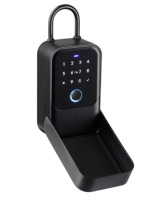 Caja de Seguridad Inteligente Tuya BLE con Llave, IP65 Impermeable, Huella Dactilar, Contraseña, Desbloqueo Remoto por App, Caja de Seguridad para Llaves para Propietarios de Apartamentos y Propiedades Inmobiliarias