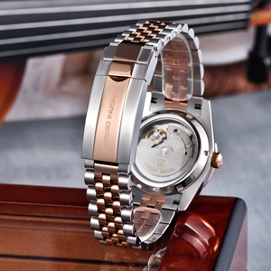 PAGANI DESIGN 2025 Nuovo <span class=keywords><strong>Orologio</strong></span> <span class=keywords><strong>Automatico</strong></span> di Lusso DD36 con Quadrante Smaltato Argento e <span class=keywords><strong>Oro</strong></span> per Uomo, Vetro Zaffiro AR, <span class=keywords><strong>Orologio</strong></span> Meccanico da Polso - Product Image 6