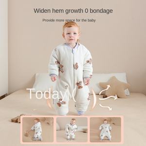 Gigoteuse pour bébé nouveau-né à manches longues d'hiver, en bambou biologique, écologique, 200TC, couverture portable avec pieds, 2,5 <span class=keywords><strong>Tog</strong></span> - Product Image 2