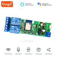 Module d'ouverture de porte intelligent WiFi USB 5V DC 7-32V, relais 2 canaux 10A, télécommande compatible Alexa/Google Assistant PST-TYWB-2CH