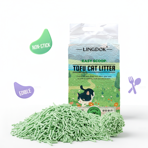 Arena para gatos de tofu mezclado con almidón de soja y goma guar, personalizada OEM/ODM, sin polvo, de aglomeración rápida, bajo residuo, a base de plantas, múltiple. - Product Image 1