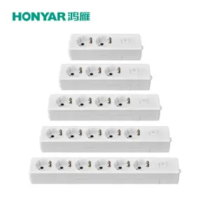 Honyar atacado padrão europeu interruptor USB C 2 3 4 5 6 vias protetor contra surtos de energia