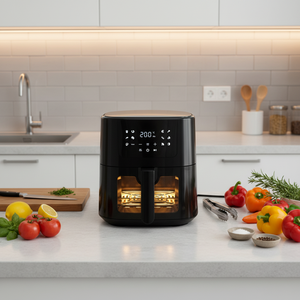 <span class=keywords><strong>Friteuse</strong></span> à air OEM grande capacité <span class=keywords><strong>avec</strong></span> écran tactile 6 litres – Sans huile, prête à être expédiée pour camping-car et usage commercial - Product Image 3