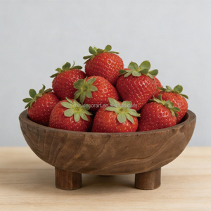 Moderne handgemaakte ecologische decoratieve houten snoepkom, mini-pootjes, voor het serveren van groentesalade en rijst op feestjes - Product Image 6