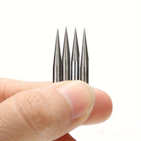 20 pièces Fraise conique à extrémité plate en carbure de tungstène, queue de 3,175 mm, pour découpe et gravure de métal, outil de fraisage CNC OEM