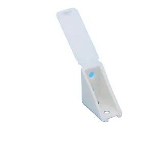 Conector de canto engrossado de plástico para móveis, suporte de placa de ângulo reto, conexão com tampa, 100 unidades