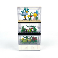 Blocs de construction micro DIY, aquarium empilable, mini briques, modèle d'arbre pour oiseaux, décoration de bureau créative, jouet cadeau, jouets en ABS