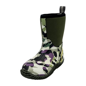Bottes de <span class=keywords><strong>pluie</strong></span> pour enfants YL-25144 en néoprène, confortables, résistantes à l'eau, mi-mollet, pour l'extérieur, vente en gros - Product Image 1