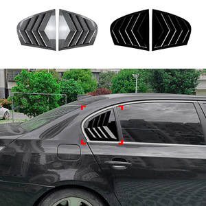 BMW 5 Series E60 Rear Window Louver <b>Decal</b> Piano Black Carbon Fiber Texture Adhesive <b>Car</b> Sticker 2004-2010 - Product Image 3