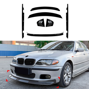 ชุดแต่งรอบคัน BMW ซีรีส์ 3 E46 M Sport ประกอบด้วยลิ้นกันชนหน้า สเกิร์ตข้าง สปอยเลอร์หลัง สปอยเลอร์หลังคา ดิฟฟิวเซอร์ สีดำเปียโน คาร์บอนไฟเบอร์ - Product Image 1
