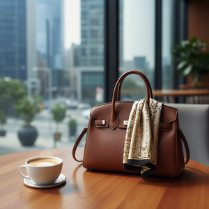 Foulard in Seta con Monogramma T 70x70Cm, Motivo a Farfalla, Accessorio di Moda per Donne - Product Image 2