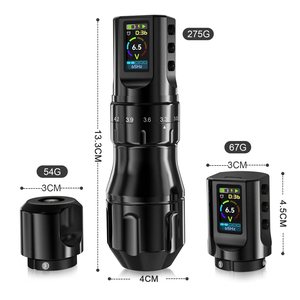 Machine à tatouer sans fil avec 2 batteries, profondeur d'aiguille réglable, stylo rotatif pour tatouage corporel - Product Image 2